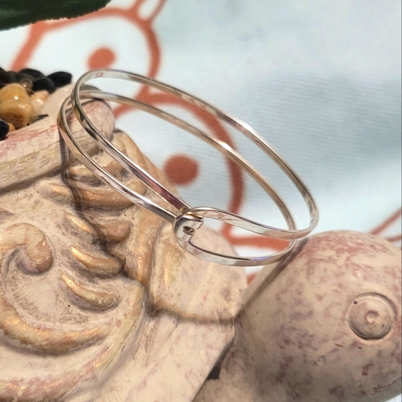 Sterling Silver Bangle Stacking Bracelet - Picture 1 of 6